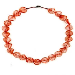 Red Curve Crystal Necklace