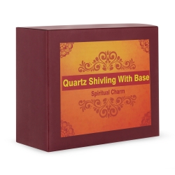 Quartz shivling with base