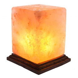 Naturals Rock Salt Lamp Cube Shape Big