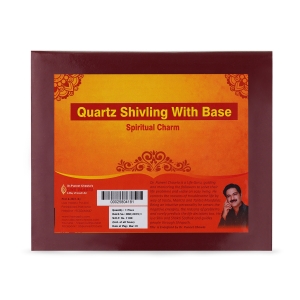 Quartz shivling with base